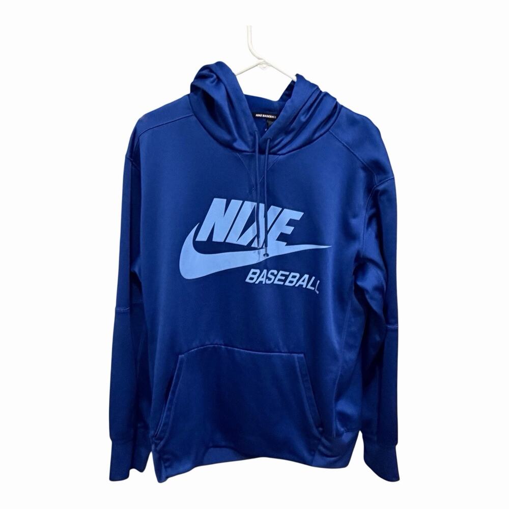 Nike Pullover Hoodie Men's Large Blue Standard Issue Dri-FIT Baseball